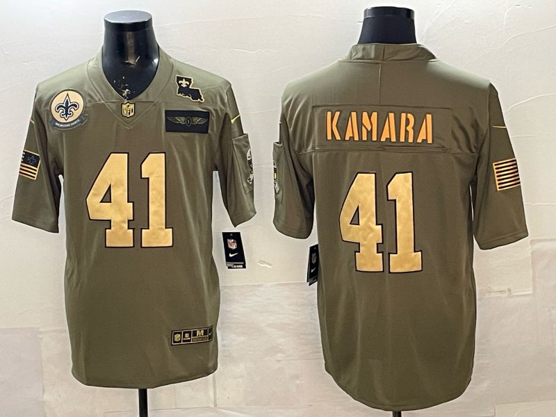 Men 2025 New Orleans Saints #41 Kamara Gold Nike Limited NFL Jersey style 023->new orleans saints->NFL Jersey